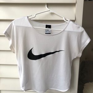White Nike Workout Top